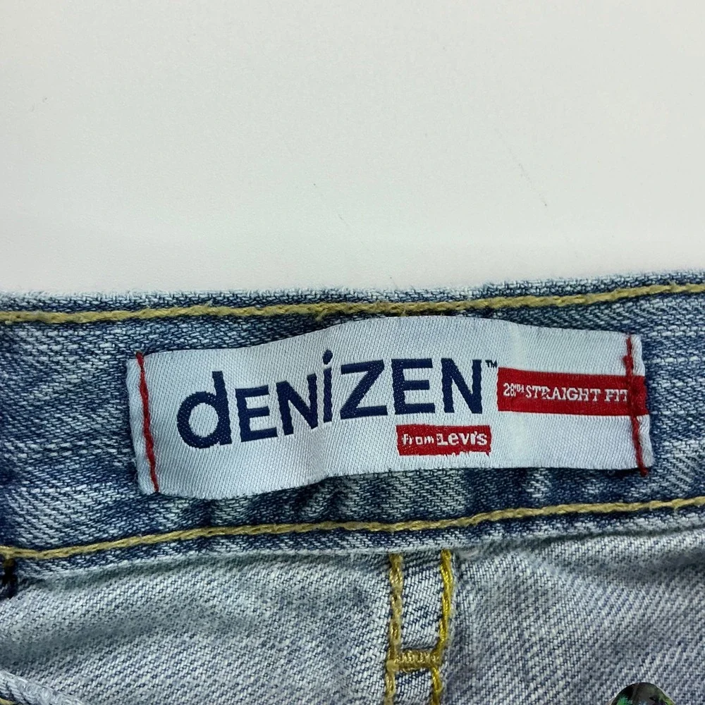 Denizen Light Blue Straight Fit Jeans Kids Size 10 Regular Adjustable Waist